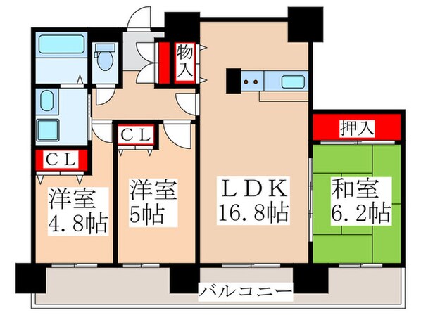 セルリアンホームズ勝どきの物件間取画像